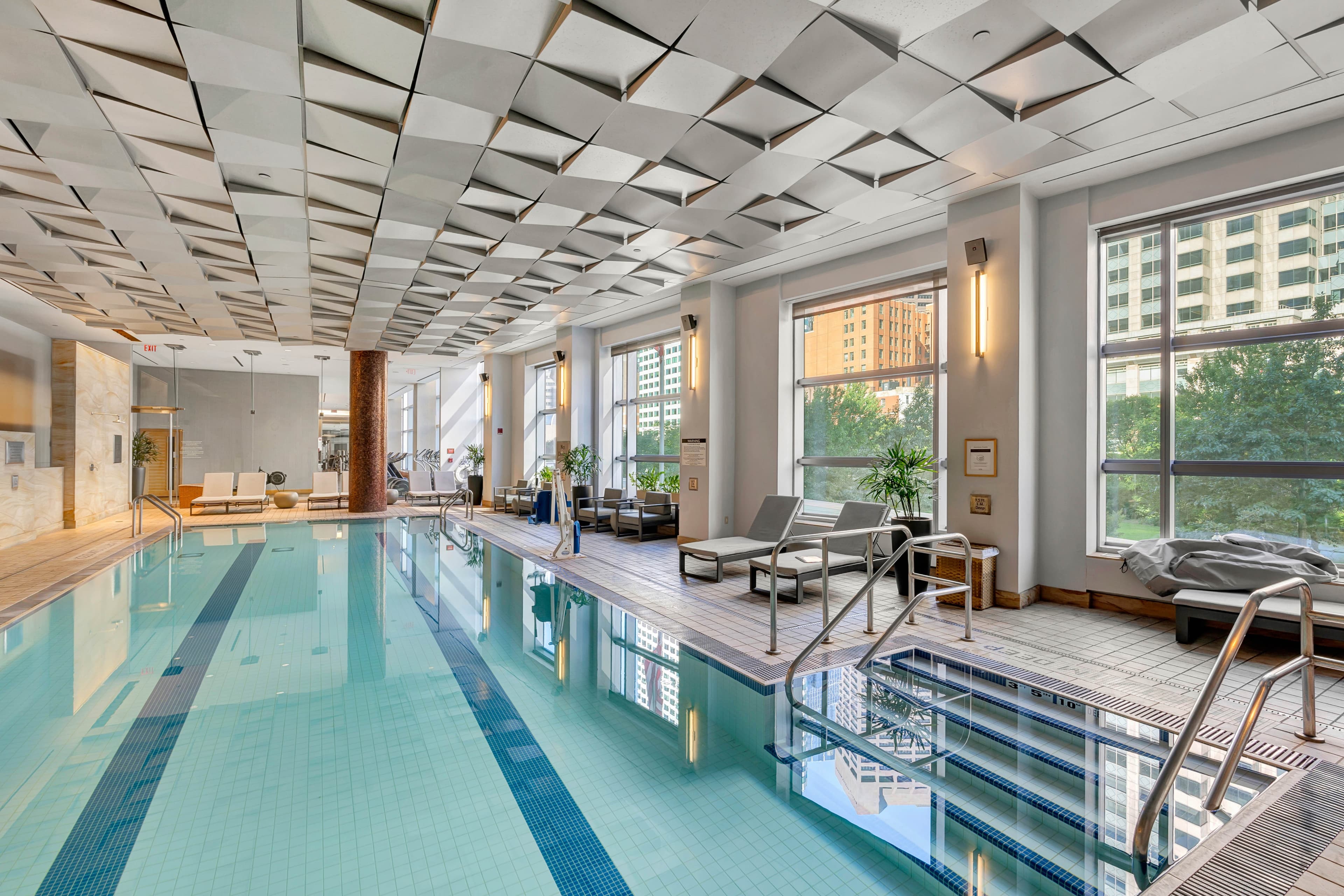 InterContinental Boston indoor pool with natural lighting 