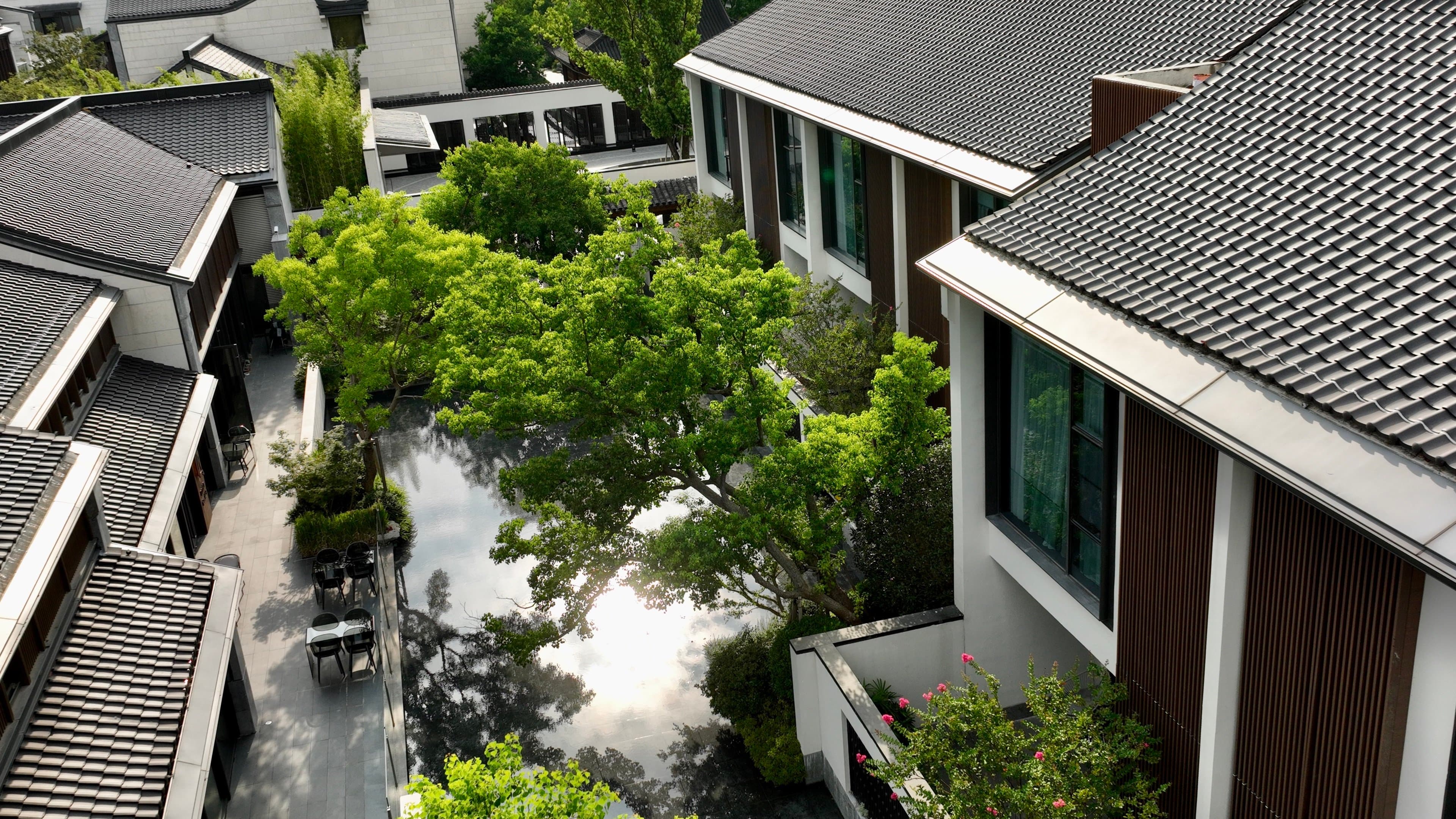 Enjoy the stunning water feature in our hotel