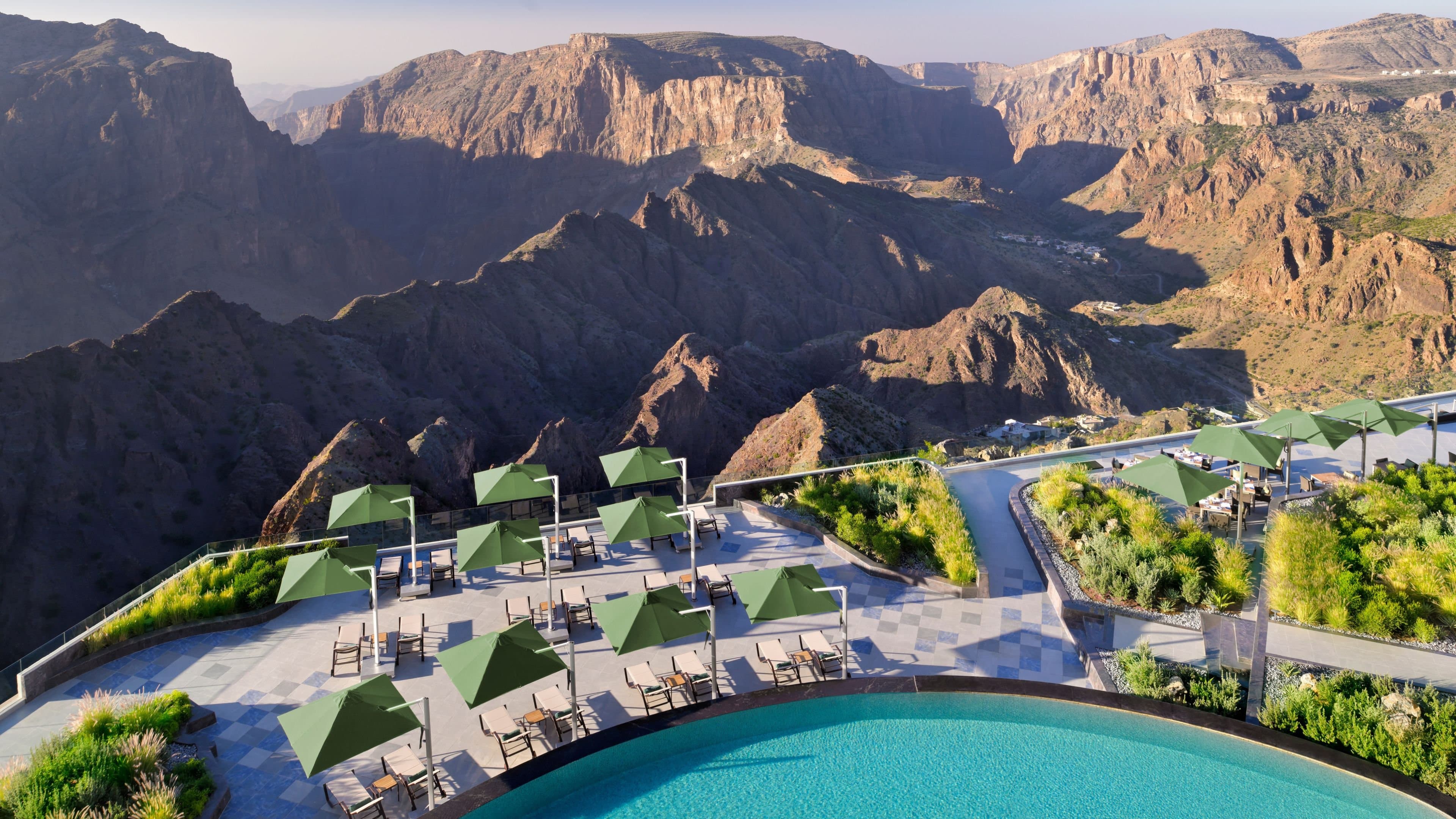 Enjoy a heated pool and breathtaking views of Jabal Akhdar's peaks