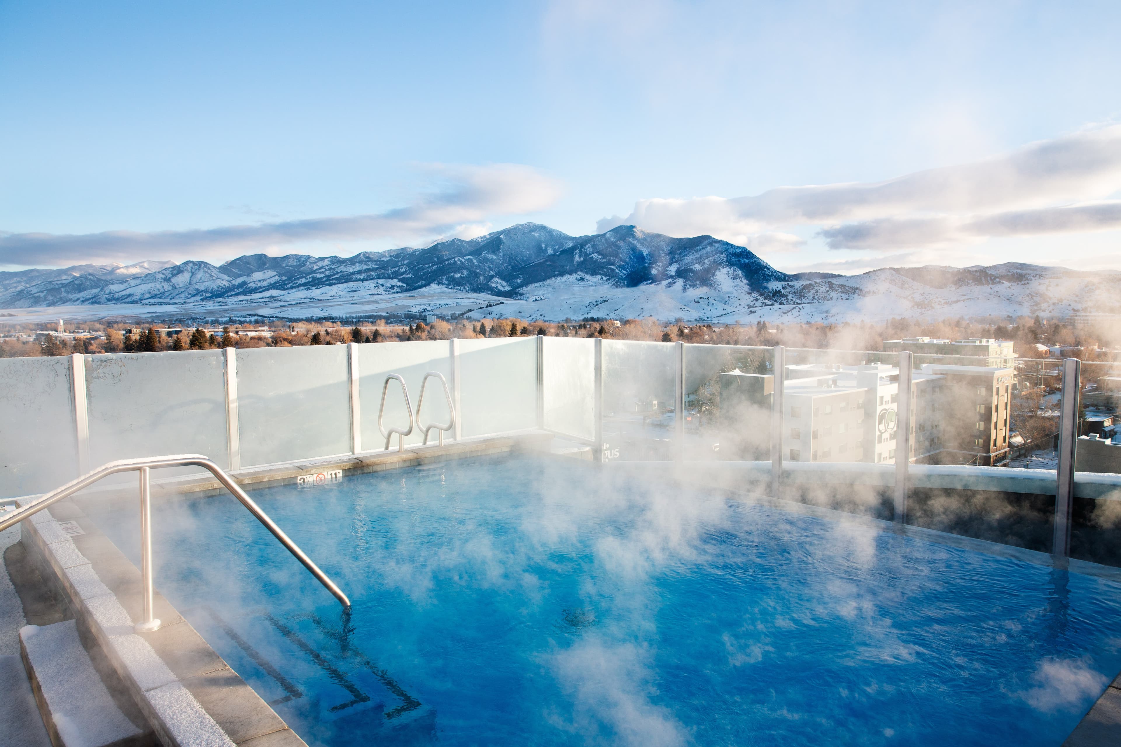 Rooftop Pool and Mountain Views