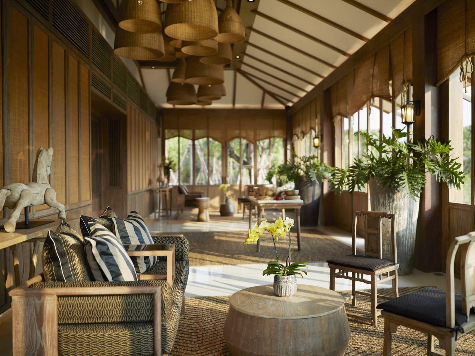 Pavilion arrival area
