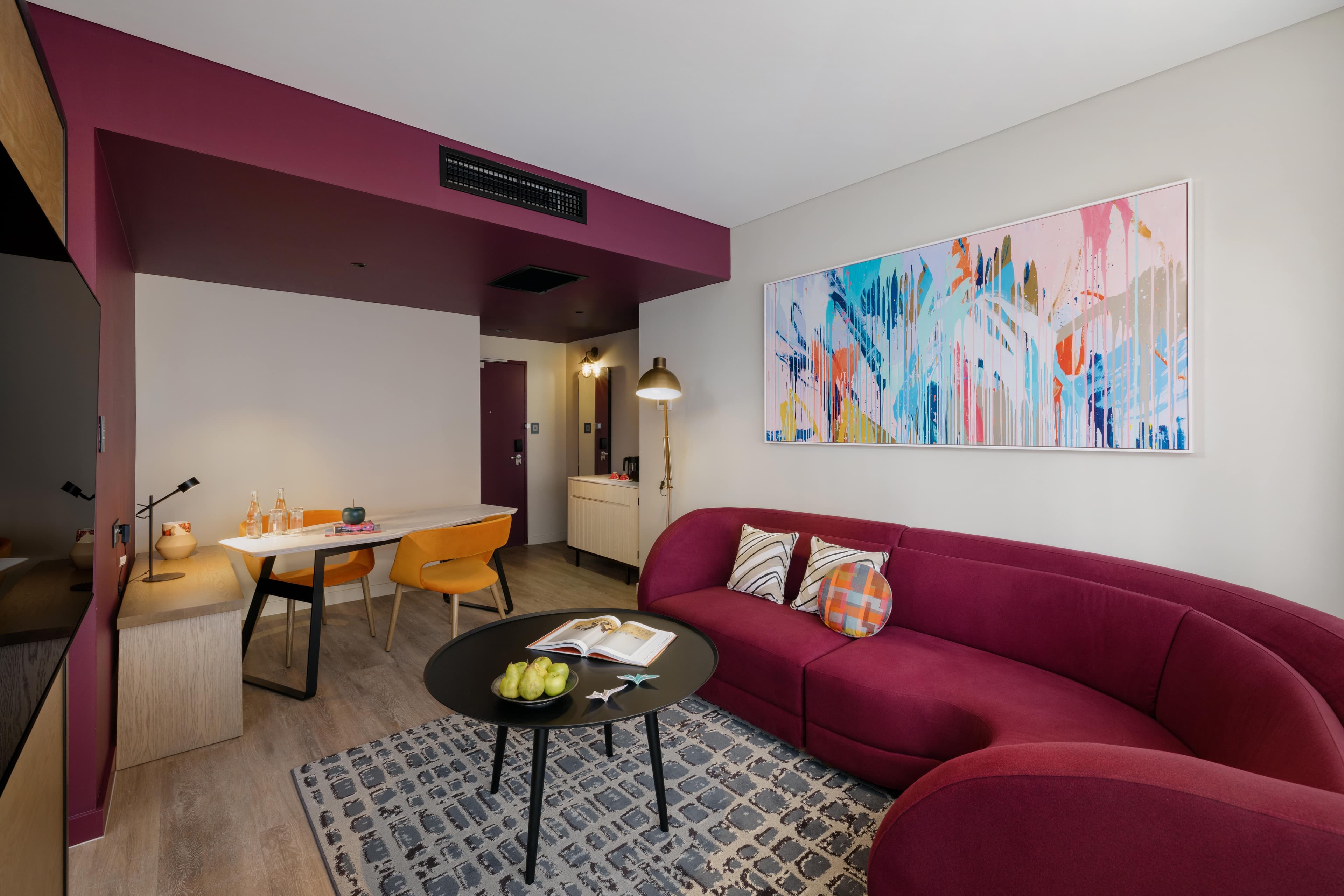 Separate living area at Suite