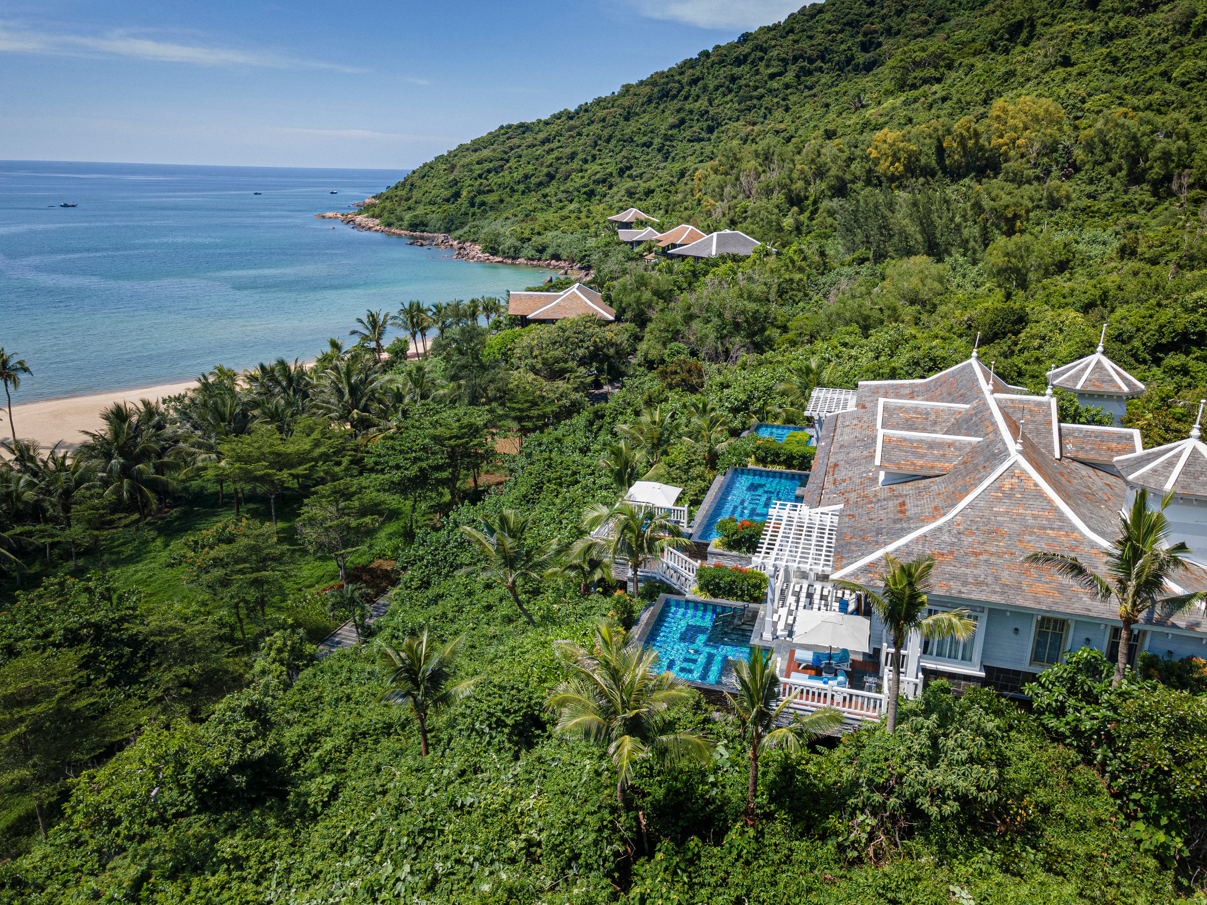 Bai Bac Bay Villa aerial view
