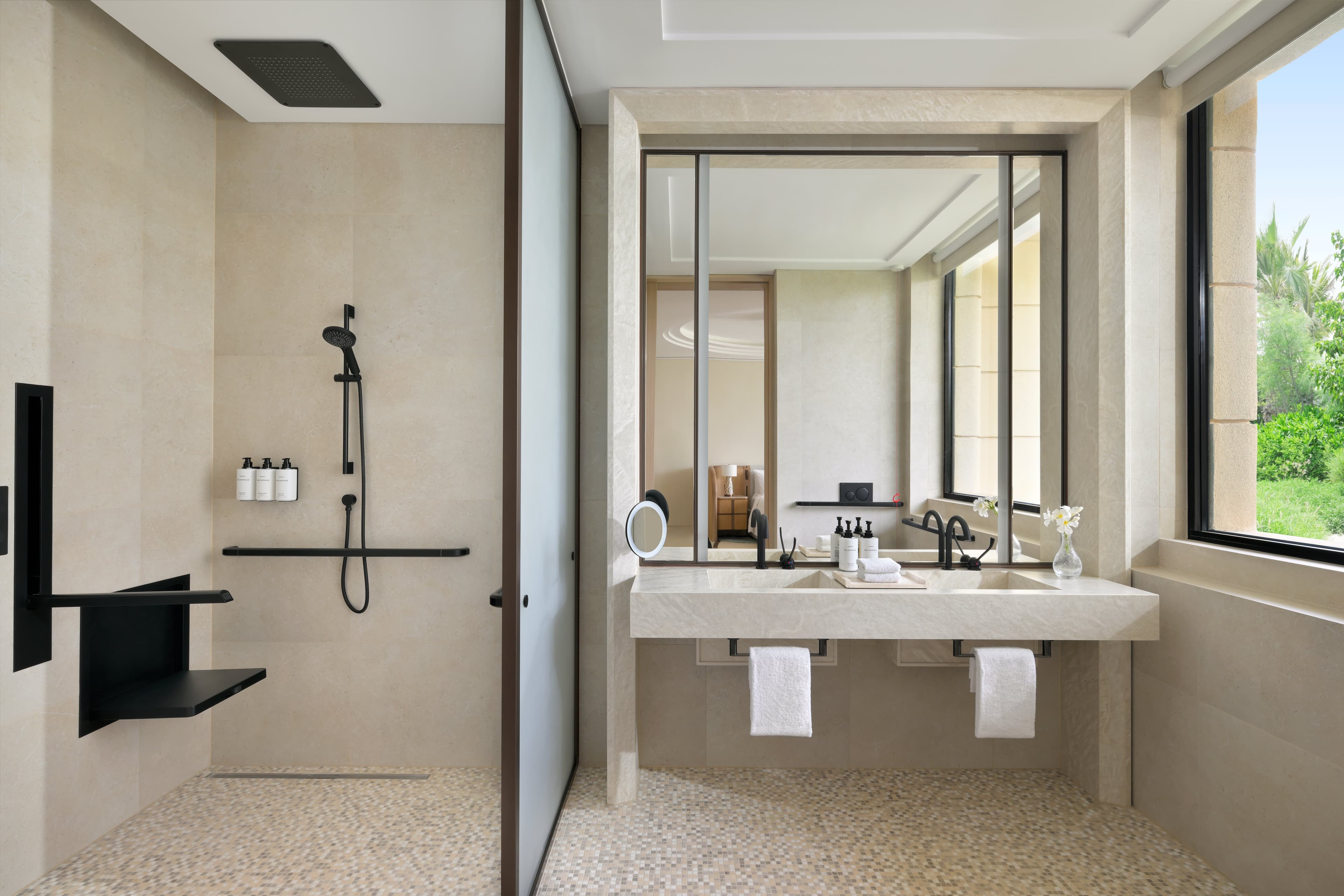 Spacious bathroom crafted with accessible ease 